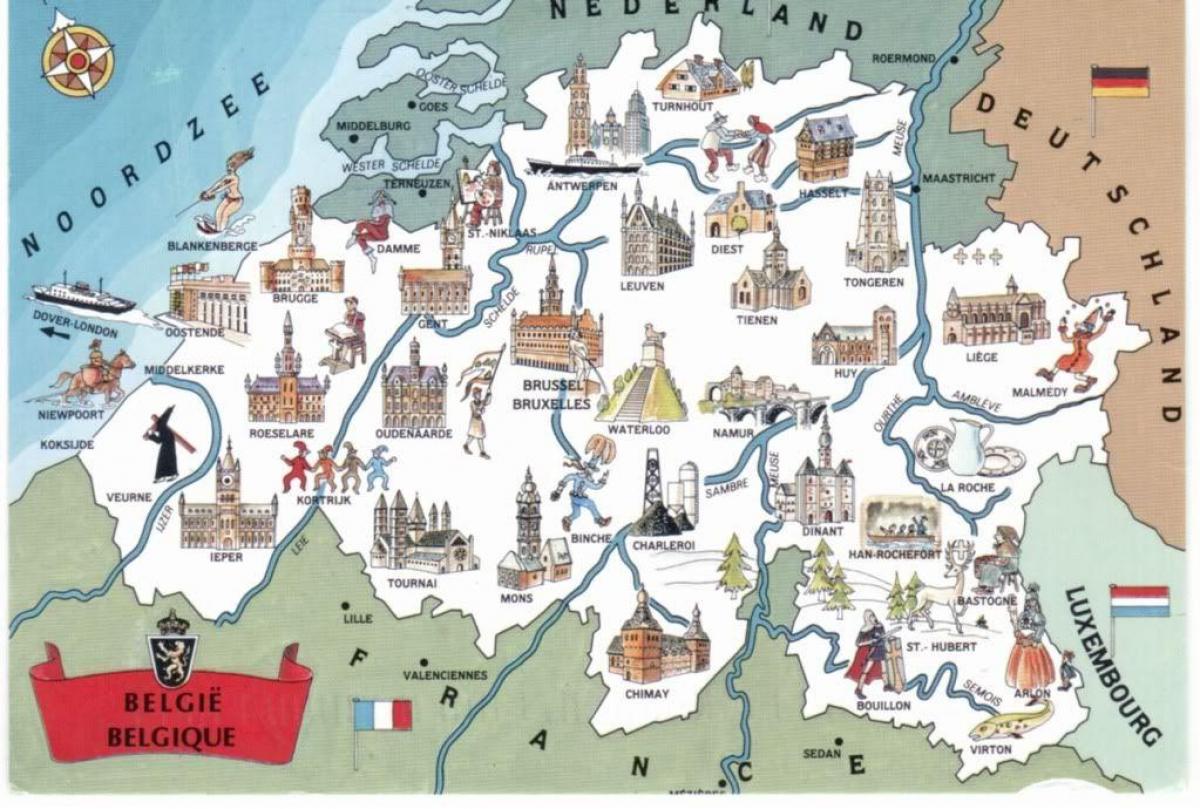 Belgia zabytki mapa