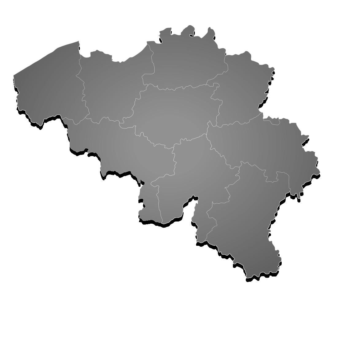 Mapa Belgii wektor