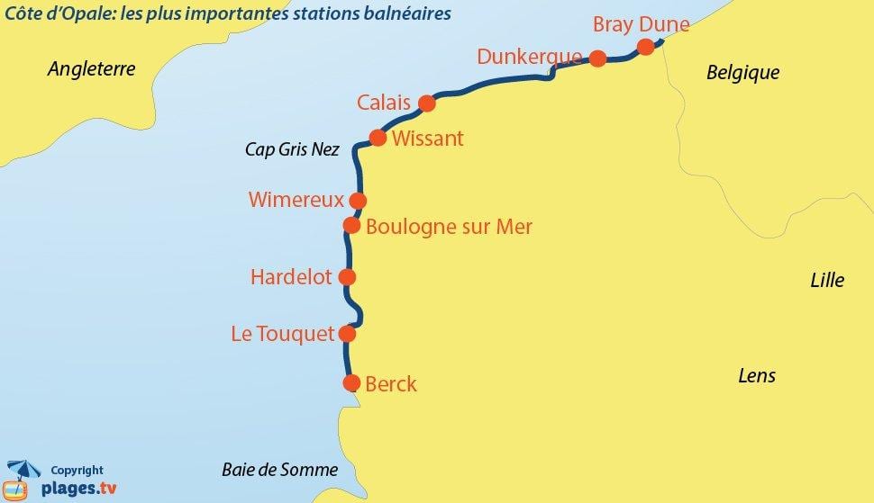 Mapa Belgii plaże