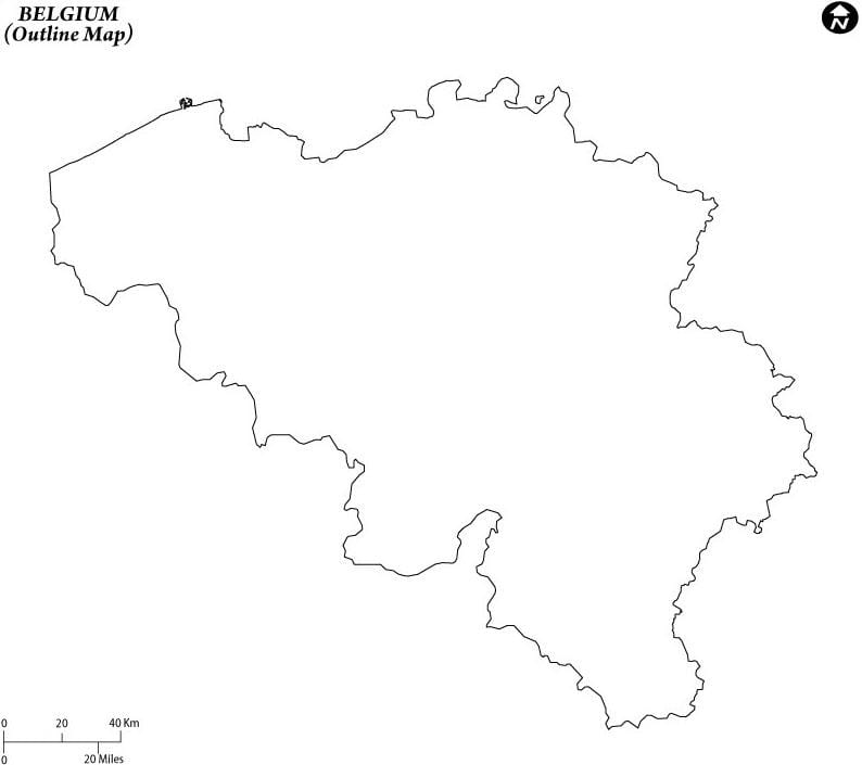 бланковой mapie Belgii