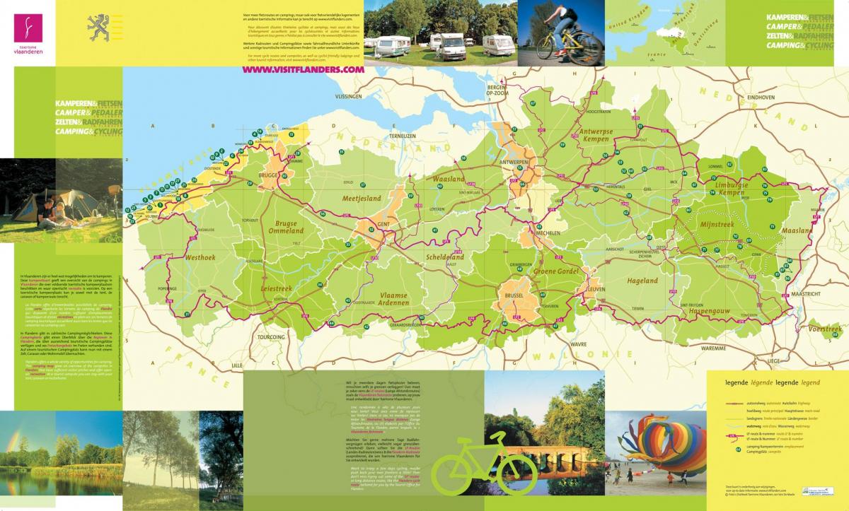 Belgii kempingi na mapie