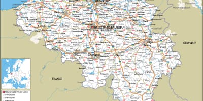 Mapa dróg Belgii