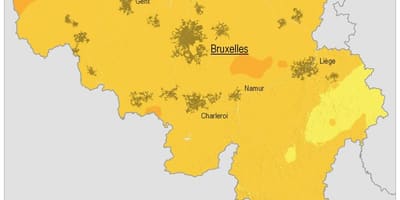 Mapa Belgii klimat