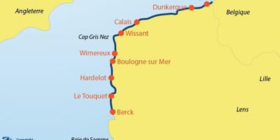 Mapa Belgii plaże