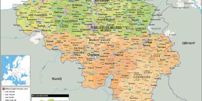 Mapa Belgii politycznych