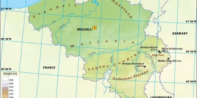 Belgia mapy topograficznej