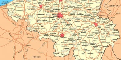 Mapa szczegółowa Belgii